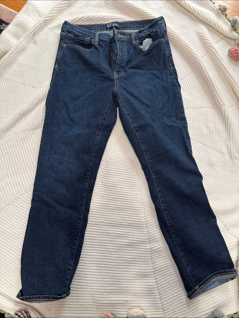 GAP Dark Blue Straight-Leg Women's Jeans